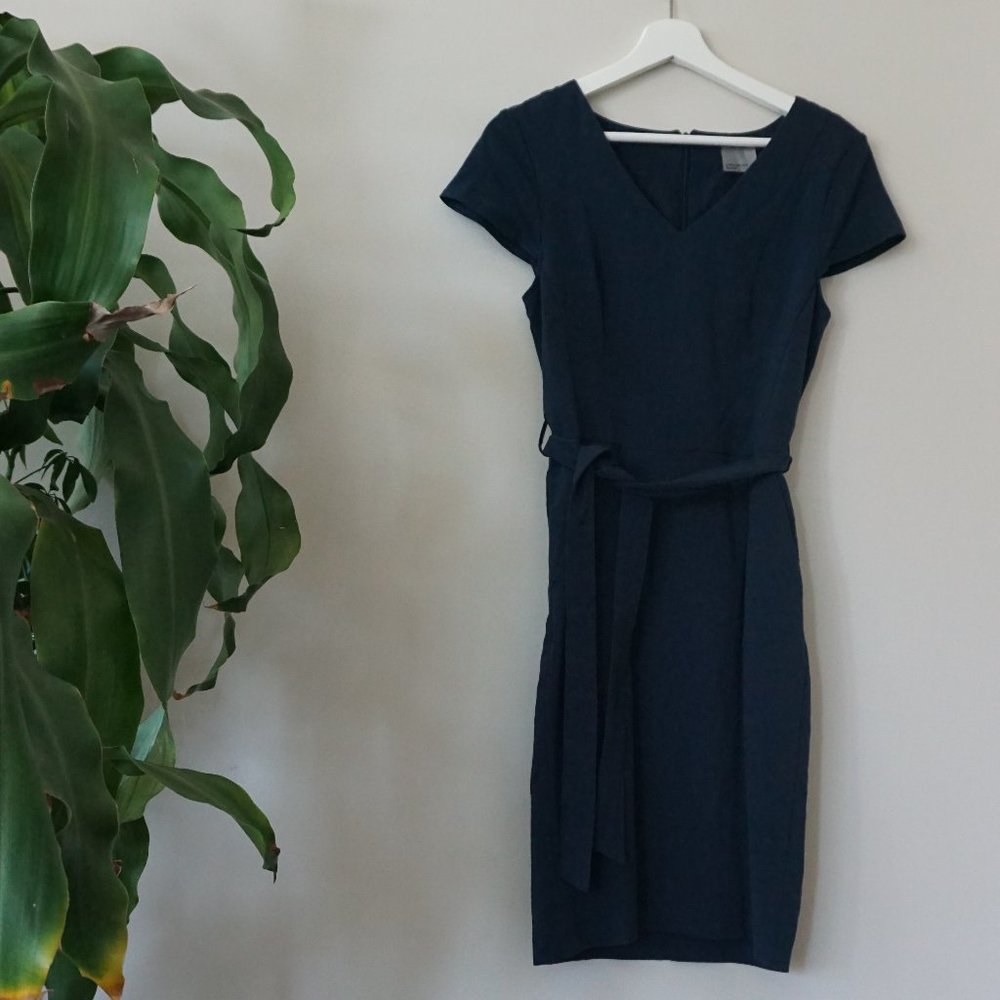 Blue pencil dress
